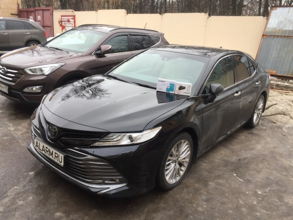 Toyota Camry 2018 установка сигнализации Pandect X-1900 ВT и различного доп. оборудования